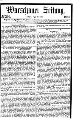 Warschauer Zeitung Dienstag 13. November 1860