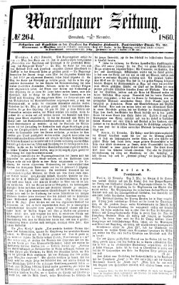 Warschauer Zeitung Samstag 17. November 1860