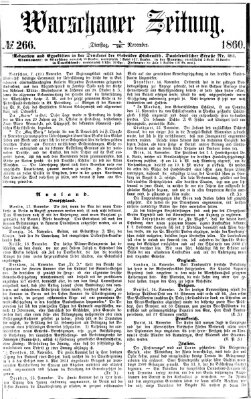 Warschauer Zeitung Dienstag 20. November 1860