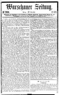 Warschauer Zeitung Freitag 23. November 1860