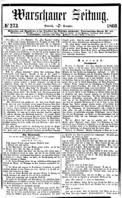 Warschauer Zeitung Mittwoch 28. November 1860