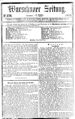 Warschauer Zeitung Samstag 1. Dezember 1860