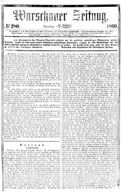 Warschauer Zeitung Donnerstag 6. Dezember 1860