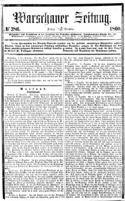 Warschauer Zeitung Freitag 14. Dezember 1860