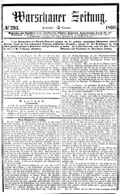 Warschauer Zeitung Samstag 22. Dezember 1860