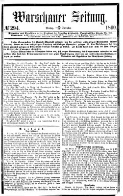 Warschauer Zeitung Montag 24. Dezember 1860