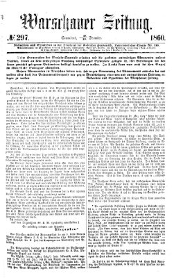 Warschauer Zeitung Samstag 29. Dezember 1860