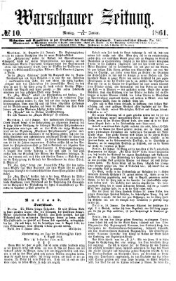 Warschauer Zeitung Montag 14. Januar 1861