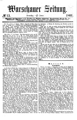 Warschauer Zeitung Donnerstag 17. Januar 1861