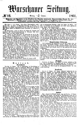 Warschauer Zeitung Montag 21. Januar 1861