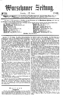 Warschauer Zeitung Donnerstag 31. Januar 1861