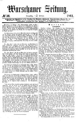 Warschauer Zeitung Donnerstag 14. Februar 1861