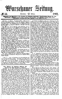 Warschauer Zeitung Samstag 23. Februar 1861