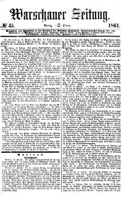 Warschauer Zeitung Montag 25. Februar 1861