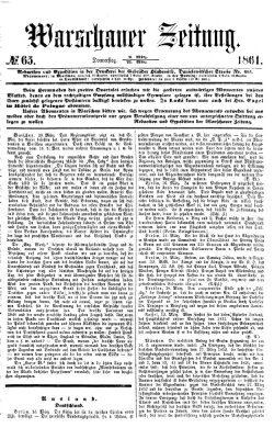 Warschauer Zeitung Donnerstag 21. März 1861