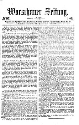 Warschauer Zeitung Mittwoch 1. Mai 1861