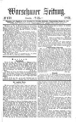 Warschauer Zeitung Donnerstag 1. August 1861