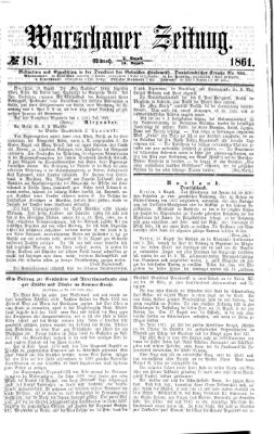 Warschauer Zeitung Mittwoch 14. August 1861