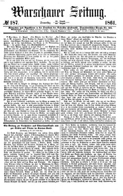 Warschauer Zeitung Donnerstag 22. August 1861