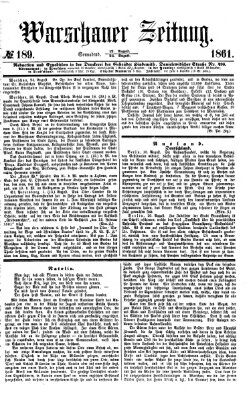 Warschauer Zeitung Samstag 24. August 1861