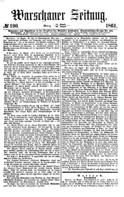 Warschauer Zeitung Montag 26. August 1861