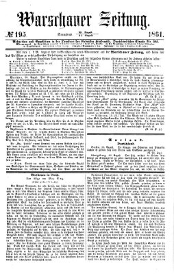 Warschauer Zeitung Samstag 31. August 1861
