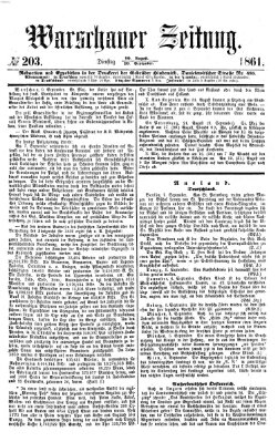 Warschauer Zeitung Dienstag 10. September 1861