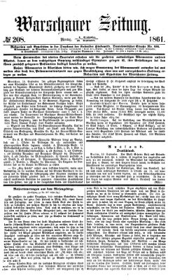 Warschauer Zeitung Montag 16. September 1861