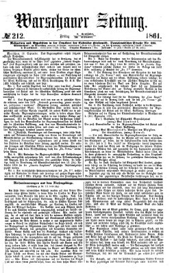 Warschauer Zeitung Freitag 20. September 1861