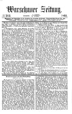 Warschauer Zeitung Samstag 21. September 1861