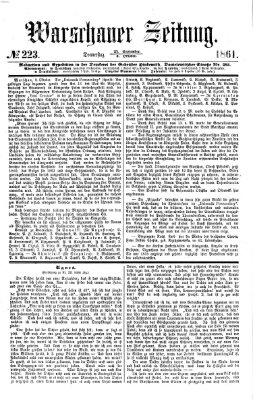 Warschauer Zeitung Donnerstag 3. Oktober 1861