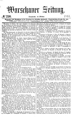 Warschauer Zeitung Samstag 12. Oktober 1861
