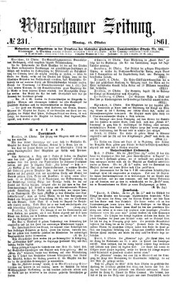 Warschauer Zeitung Montag 14. Oktober 1861