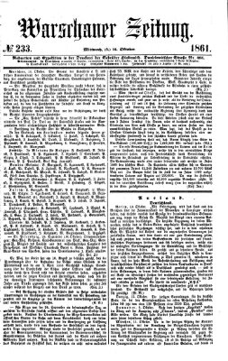 Warschauer Zeitung Mittwoch 16. Oktober 1861