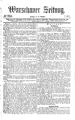 Warschauer Zeitung Freitag 18. Oktober 1861