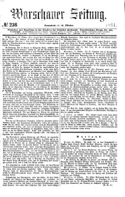 Warschauer Zeitung Samstag 19. Oktober 1861