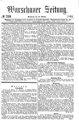 Warschauer Zeitung Mittwoch 23. Oktober 1861