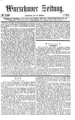 Warschauer Zeitung Donnerstag 24. Oktober 1861