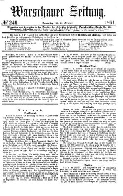 Warschauer Zeitung Donnerstag 31. Oktober 1861