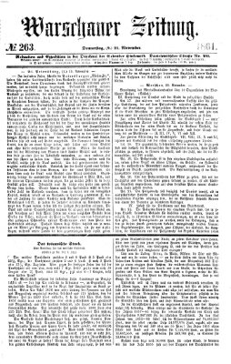 Warschauer Zeitung Donnerstag 21. November 1861