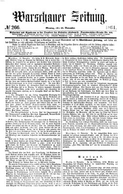 Warschauer Zeitung Montag 25. November 1861