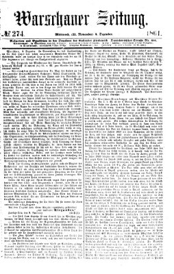 Warschauer Zeitung Mittwoch 4. Dezember 1861