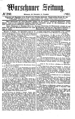 Warschauer Zeitung Mittwoch 11. Dezember 1861