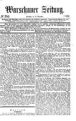 Warschauer Zeitung Dienstag 17. Dezember 1861