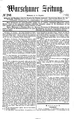 Warschauer Zeitung Mittwoch 18. Dezember 1861