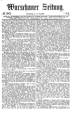 Warschauer Zeitung Donnerstag 19. Dezember 1861