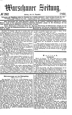 Warschauer Zeitung Freitag 27. Dezember 1861