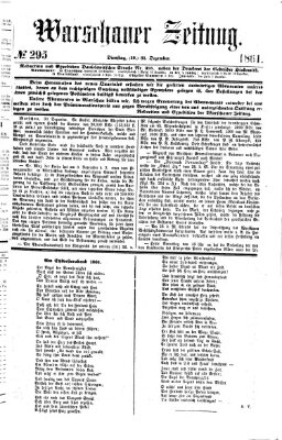 Warschauer Zeitung Dienstag 31. Dezember 1861