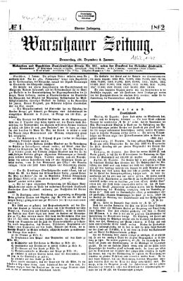 Warschauer Zeitung Donnerstag 2. Januar 1862