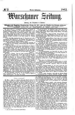 Warschauer Zeitung Freitag 3. Januar 1862